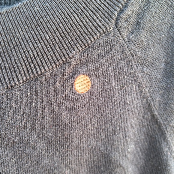 LOFT Blue lightweight Crew Neck Sweater with Polka Dots size small - Picture 5 of 7